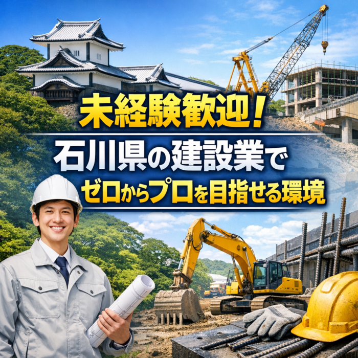 未経験歓迎！石川県の建設業でゼロからプロを目指せる環境