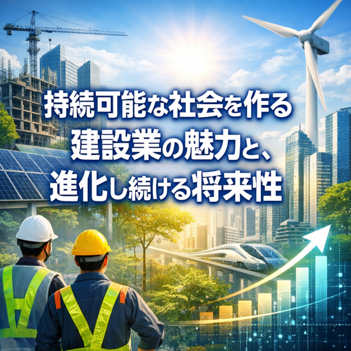 持続可能な社会を作る建設業の魅力と、進化し続ける将来性