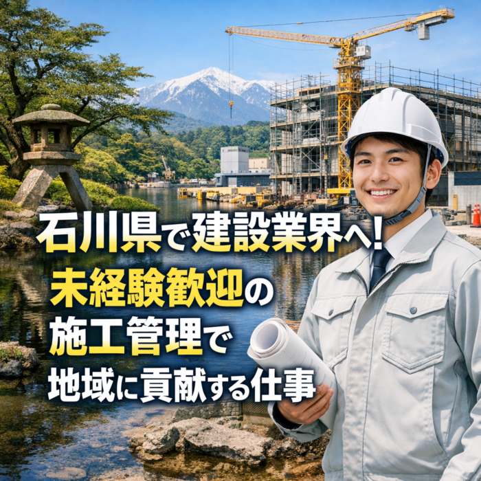 石川県で建設業界へ！未経験歓迎の施工管理で地域に貢献する仕事
